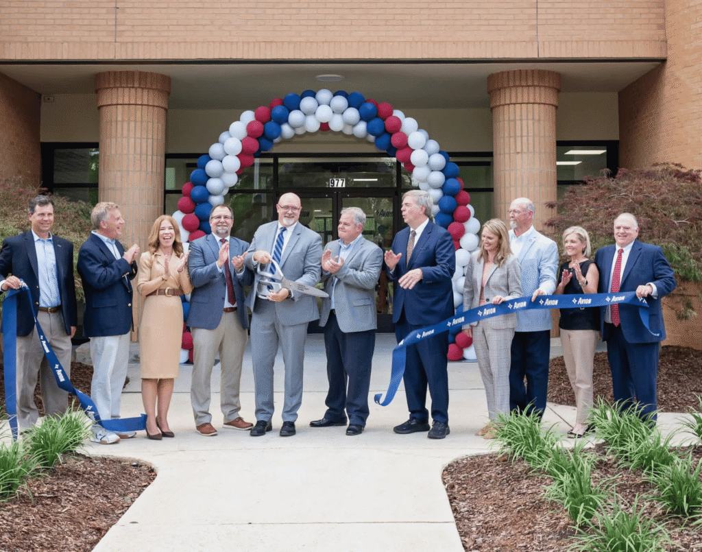 Classic Balloon Arch for Avion Solutions Grand Opening in Huntsville Alabama
