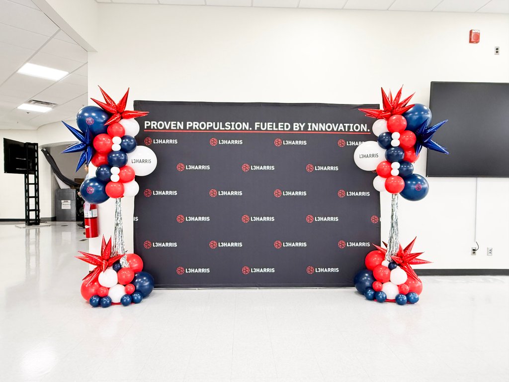 Balloon Columns for L3 Harris Grand Opening in Madison Alabama