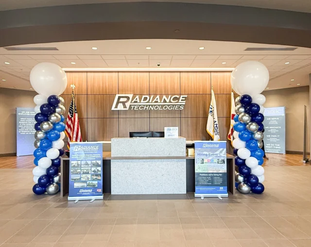 It was such a pleasure to create this balloon installation for @radiancetechinc ribbon cutting ✂️. I brought their brand colors to life with a mix of white, blues, and chrome for that perfect touch of elegance and celebration.

Planning a ribbon cutting or company celebration? Let’s create something amazing together. DM me for more information or click the link in bio to get started 🎈